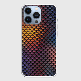 Чехол для iPhone 13 Pro с принтом Радужная чешуя в Курске,  |  | 3d | animal | blue | bright | colorful | cool | dragon | fish | green | pink | rainbow | reptile | sc | skin | snake | texture | wildlife | yellow | дикая природа | дракон | желтый | животное | зеленый | змея | кожа | прикольный | радуга | разно