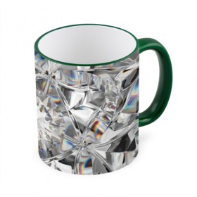 Кружка с принтом Бриллиантовый блеск в Курске, керамика | ёмкость 330 мл | cut | diamond | gem | glitter | jewel | kaleidoscope | luxury | shine | sparkle | white | алмаз | белый | блеск | бриллиант | диамант | драгоценность | драгоценный камень | калейдоскоп | люкс | огранка | роскошь | сверкать | сияние