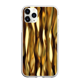 Чехол для iPhone 11 Pro матовый с принтом Золотые волны в Курске, Силикон |  | abstraction | cool | glitter | gold | lines | luxury | metal | ribbons | shine | texture | абстракция | блеск | волны | золото | круто | ленты | линии | металл | прикольно | роскошь | сиять | текстура