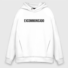 Мужское худи Oversize хлопок с принтом excommunicado в Курске, френч-терри — 70% хлопок, 30% полиэстер. Мягкий теплый начес внутри —100% хлопок | боковые карманы, эластичные манжеты и нижняя кромка, капюшон на магнитной кнопке | excommunicado | keanu reeves | джон вик | джон уик | киану ривз | матрица | нео | экскоммунигадо | экскоммуникадо | экскомуникадо