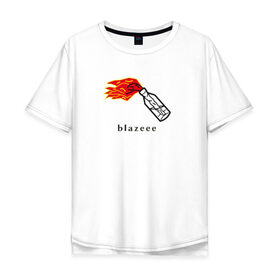 Мужская футболка хлопок Oversize с принтом Blazeee в Курске, 100% хлопок | свободный крой, круглый ворот, “спинка” длиннее передней части | blaze огниво