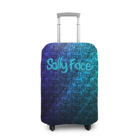 Чехол для чемодана 3D с принтом Sally Face (Pattern). в Курске, 86% полиэфир, 14% спандекс | двустороннее нанесение принта, прорези для ручек и колес | 2019 | 3d | pattern | sally face | tekstura | абстракция | градиент | игра | лого | логотип | надпись | паттерн | стиль | текстура