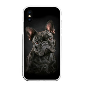 Чехол для iPhone XS Max матовый с принтом Французский бульдог в Курске, Силикон | Область печати: задняя сторона чехла, без боковых панелей | animal | background | beast | black | breed | bulldog | cool | cute | dog | ears | french | jaw | look | muzzle | portrait | wool | бульдог | взгляд | животное | зверь | милый | пёс | порода | портрет | прикольно | псина | собака | уши | фон | фра