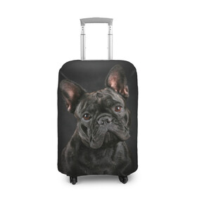Чехол для чемодана 3D с принтом Французский бульдог в Курске, 86% полиэфир, 14% спандекс | двустороннее нанесение принта, прорези для ручек и колес | animal | background | beast | black | breed | bulldog | cool | cute | dog | ears | french | jaw | look | muzzle | portrait | wool | бульдог | взгляд | животное | зверь | милый | пёс | порода | портрет | прикольно | псина | собака | уши | фон | фра