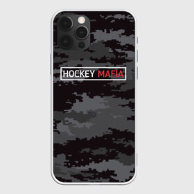 Чехол для iPhone 12 Pro с принтом HOCKEY MAFIA  в Курске, силикон | область печати: задняя сторона чехла, без боковых панелей | Тематика изображения на принте: camo | hockey | sport | камуфляж | милитари | надписи | сборная хоккея | символика | спорт | спортсмен | форма | хоккей | чемпионат