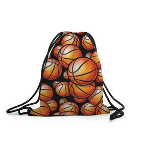 Рюкзак-мешок 3D с принтом Баскетбольные мячи в Курске, 100% полиэстер | плотность ткани — 200 г/м2, размер — 35 х 45 см; лямки — толстые шнурки, застежка на шнуровке, без карманов и подкладки | activity | ball | basketball | black | brightness | brown | circle | color | game | illustration | orange | sport | victory | yellow | активность | апельсиновый | баскетбол | желтый | игра | иллюстрация | коричневый | круг | мяч | оранжевый | победа | спо