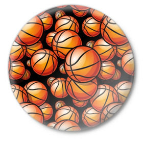 Значок с принтом Баскетбольные мячи в Курске,  металл | круглая форма, металлическая застежка в виде булавки | activity | ball | basketball | black | brightness | brown | circle | color | game | illustration | orange | sport | victory | yellow | активность | апельсиновый | баскетбол | желтый | игра | иллюстрация | коричневый | круг | мяч | оранжевый | победа | спо