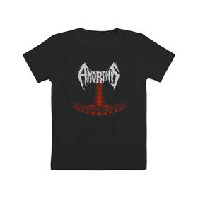 Детская футболка хлопок с принтом Amorphis в Курске, 100% хлопок | круглый вырез горловины, полуприлегающий силуэт, длина до линии бедер | amorphis | death | death metal | folk | folk metal | logo | metal | progressive | rock | аморфис | метал | металл | музыка | рок | фолк