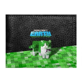 Обложка для студенческого билета с принтом Minecraft EARTH - Котик в Курске, натуральная кожа | Размер: 11*8 см; Печать на всей внешней стороне | craft | creeper | earth | game | green | logo | mine | minecraft | mobile | online | world | зеленый | земля | зомби | игра | крипер | лого | майкрафт | майнкрафт | мир | мобайл | онлайн | планета | синий | текстура