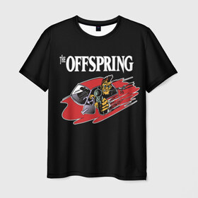 Мужская футболка 3D с принтом Offspring в Курске, 100% полиэфир | прямой крой, круглый вырез горловины, длина до линии бедер | offspring | ofspring | punk | rock | the offspring | группы | музыка | офспринг | оффспринг | панк | рок