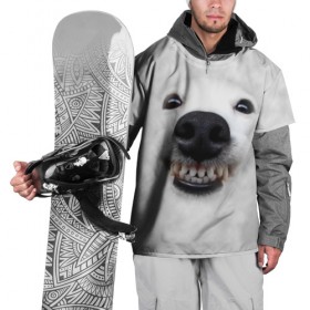 Накидка на куртку 3D с принтом Собака - улыбака в Курске, 100% полиэстер |  | Тематика изображения на принте: животные | зубы | мордочка | пес | прикол | смешная | собака | улыбака | улыбка | щенок | юмор