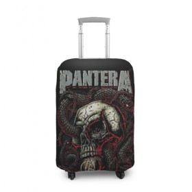 Чехол для чемодана 3D с принтом Pantera в Курске, 86% полиэфир, 14% спандекс | двустороннее нанесение принта, прорези для ручек и колес | cowboys from hell | heavy metal | metal | pantera | глэм метал | грув метал | группы | метал | музыка | пантера | рок | хєви метал