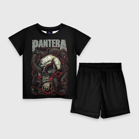 Детский костюм с шортами 3D с принтом Pantera в Курске,  |  | cowboys from hell | heavy metal | metal | pantera | глэм метал | грув метал | группы | метал | музыка | пантера | рок | хєви метал