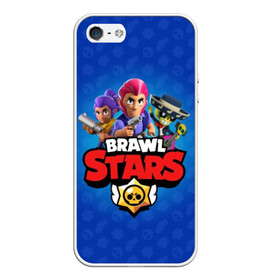 Чехол для iPhone 5/5S матовый с принтом BRAWL STARS в Курске, Силикон | Область печати: задняя сторона чехла, без боковых панелей | brawl | bull | colt | crow | el primo | game | games | leon | moba | online | penny | poco | shelly | spike | star | stars | wanted | брав | бравл | браво | звезда | звезды | игра | игры | лого | моба | онлайн | старс