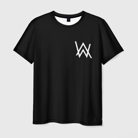 Мужская футболка 3D с принтом ALAN WALKER (НА СПИНЕ) в Курске, 100% полиэфир | прямой крой, круглый вырез горловины, длина до линии бедер | alan walker | aw | electro | electro music | music | алан уокер | музыка | музыкант | электро | электронная музыка