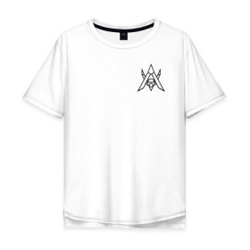 Мужская футболка хлопок Oversize с принтом ALAN WALKER (НА СПИНЕ) в Курске, 100% хлопок | свободный крой, круглый ворот, “спинка” длиннее передней части | Тематика изображения на принте: 