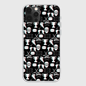 Чехол для iPhone 12 Pro Max с принтом ХОККЕЙ GLITCH в Курске, Силикон |  | black and white | hockey | pattern | russia | sport | глитч | надписи | паттерн | россия | сборная хоккея | символика | спорт | спортсмен | текстура | хоккей | чемпионат | черно белый | я русский