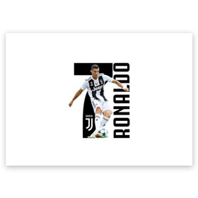 Поздравительная открытка с принтом Ronaldo the best в Курске, 100% бумага | плотность бумаги 280 г/м2, матовая, на обратной стороне линовка и место для марки
 | calcio | club | cr7 | cristiano ronaldo | dybala | football | full highlights | goals | highlights | italia | juventus | napoli | roma | serie a | белый | италия | клуб | форма | черный | ювентус