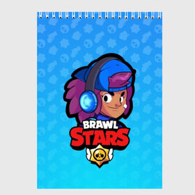 Скетчбук с принтом Shelly - BRAWL STARS в Курске, 100% бумага
 | 48 листов, плотность листов — 100 г/м2, плотность картонной обложки — 250 г/м2. Листы скреплены сверху удобной пружинной спиралью | brawl | bull | colt | crow | el primo | game | games | leon | moba | online | penny | poco | shelly | spike | star | stars | wanted | брав | бравл | браво | звезда | звезды | игра | игры | онлайн | старс