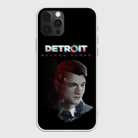 Чехол для iPhone 12 Pro Max с принтом Detroit Become Human в Курске, Силикон |  | become human | connor | dbh | dbhpk19 | detroit | detroit city | glitch | абстракция | геометрия | детройт | игра | коннор | надпись | стать человеком | текстура | треугольник | треугольники