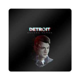 Магнит виниловый Квадрат с принтом Detroit: Become Human. в Курске, полимерный материал с магнитным слоем | размер 9*9 см, закругленные углы | Тематика изображения на принте: become human | connor | dbh | dbhpk19 | detroit | detroit city | glitch | абстракция | геометрия | детройт | игра | коннор | надпись | стать человеком | текстура | треугольник | треугольники