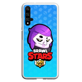 Чехол для Honor 20 с принтом Mortis - BRAWL STARS в Курске, Силикон | Область печати: задняя сторона чехла, без боковых панелей | Тематика изображения на принте: brawl | bull | colt | crow | el primo | game | games | leon | moba | mortis | online | penny | poco | shelly | spike | star | stars | wanted | брав | бравл | браво | звезда | звезды | игра | игры | моба | онлайн | старс