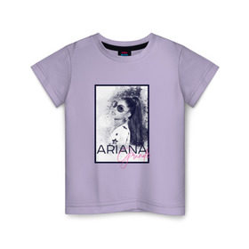Детская футболка хлопок с принтом Ariana Grande в Курске, 100% хлопок | круглый вырез горловины, полуприлегающий силуэт, длина до линии бедер | Тематика изображения на принте: ariana | ariana grande | ариана гранде