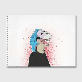 Альбом для рисования с принтом Sally Face в Курске, 100% бумага
 | матовая бумага, плотность 200 мг. | Тематика изображения на принте: sally face | маска | сали | салли | салли кромсалли | фейс | фишер