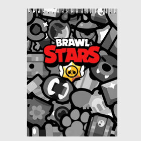 Скетчбук с принтом BRAWL STARS в Курске, 100% бумага
 | 48 листов, плотность листов — 100 г/м2, плотность картонной обложки — 250 г/м2. Листы скреплены сверху удобной пружинной спиралью | brawl | bull | colt | crow | el primo | game | games | leon | moba | online | penny | poco | shelly | spike | star | stars | wanted | брав | бравл | браво | звезда | звезды | игра | игры | лого | моба | онлайн | старс