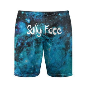 Мужские шорты 3D спортивные с принтом Sally Space в Курске,  |  | sally face | маска | сали | салли | салли кромсалли | фейс | фишер