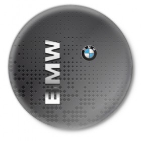 Значок с принтом BMW в Курске,  металл | круглая форма, металлическая застежка в виде булавки | 