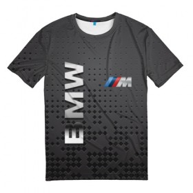 Мужская футболка 3D с принтом BMW в Курске, 100% полиэфир | прямой крой, круглый вырез горловины, длина до линии бедер | bmw | авто | автомобиль | бмв | лого | логотип | машина | надпись | текстура