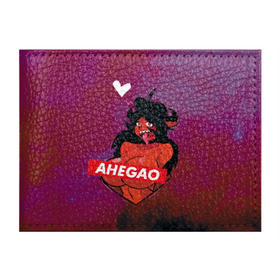 Обложка для студенческого билета с принтом Demon Ahegao в Курске, натуральная кожа | Размер: 11*8 см; Печать на всей внешней стороне | ahegao | anime | kawaii | manga | аниме | ахегао | кавай | манга
