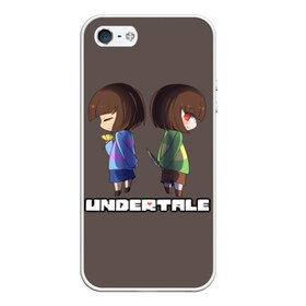 Чехол для iPhone 5/5S матовый с принтом Undertale в Курске, Силикон | Область печати: задняя сторона чехла, без боковых панелей | Тематика изображения на принте: animation | chara | comic | dub | flowey | frisk | megalovania | papyrus | sans | undertale comic dub | андертейл | папирус | подземная | санс | сказка