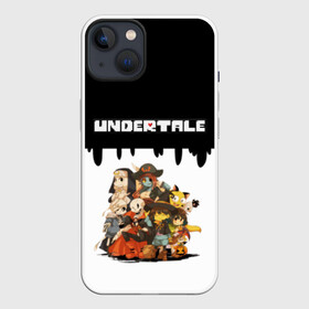 Чехол для iPhone 13 с принтом UNDERTALE в Курске,  |  | frisk | game | good jokes | sans | undertale | андертал | андертейл | асгор | дримур | дримурр | игра | игры | кости | логотип | надпись | папирус | подземелье | санс | сердечко | сердце | стрим | ториэль | ужас | флауи | фриск