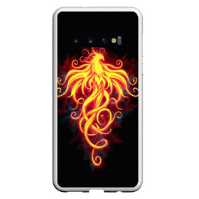Чехол для Samsung Galaxy S10 с принтом Огненный Феникс в Курске, Силикон | Область печати: задняя сторона чехла, без боковых панелей | Тематика изображения на принте: огненный феникс