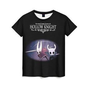 Женская футболка 3D с принтом Hollow Knight. в Курске, 100% полиэфир ( синтетическое хлопкоподобное полотно) | прямой крой, круглый вырез горловины, длина до линии бедер | 3d | hollow knight | игра | полый рыцарь | холлоу найт