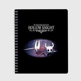 Тетрадь с принтом Hollow Knight в Курске, 100% бумага | 48 листов, плотность листов — 60 г/м2, плотность картонной обложки — 250 г/м2. Листы скреплены сбоку удобной пружинной спиралью. Уголки страниц и обложки скругленные. Цвет линий — светло-серый
 | 3d | hollow knight | игра | полый рыцарь | холлоу найт