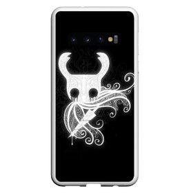 Чехол для Samsung Galaxy S10 с принтом Hollow Knight в Курске, Силикон | Область печати: задняя сторона чехла, без боковых панелей | Тематика изображения на принте: games | hallownest | hollow knight | безымянный рыцарь | бои | враги | заброшенное королевство | игра | игра пк | исследование | компьютерная игра | насекомые | персонаж | поиск | приключения | секреты