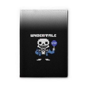 Обложка для автодокументов с принтом Undertale STOP. в Курске, натуральная кожа |  размер 19,9*13 см; внутри 4 больших “конверта” для документов и один маленький отдел — туда идеально встанут права | Тематика изображения на принте: 3d | pixel | sans | stop | undertale | абстракция | алфавит | андертейл | буквы | геометрия | знак | игра | надпись | пиксель | пикселя | подземная история | текстура