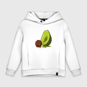 Детское худи Oversize хлопок с принтом Avocado R.I.P. в Курске, френч-терри — 70% хлопок, 30% полиэстер. Мягкий теплый начес внутри —100% хлопок | боковые карманы, эластичные манжеты и нижняя кромка, капюшон на магнитной кнопке | авокадо | арт | веган | вегетарианец | вкусняшка | еда | жиры | зеленый | зож | косточка | милый | овощи | пп | фрукты | юмор