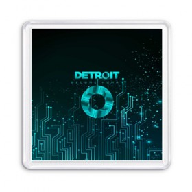 Магнит 55*55 с принтом Detroit: Вecome Human в Курске, Пластик | Размер: 65*65 мм; Размер печати: 55*55 мм | 3d | cтать человеком | detroit city | detroit: вecome human | игра | интерактивная | квест | кинематограф | приключения | франция