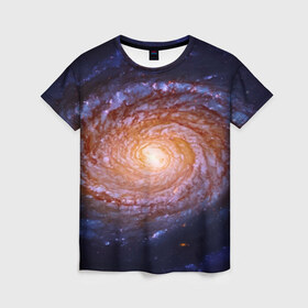 Женская футболка 3D с принтом ГАЛАКТИКА в Курске, 100% полиэфир ( синтетическое хлопкоподобное полотно) | прямой крой, круглый вырез горловины, длина до линии бедер | colors | galaxy | paints | space | star
nebula | абстракция | вселенная | галактика | звезда | звезды | космический | краски | планеты