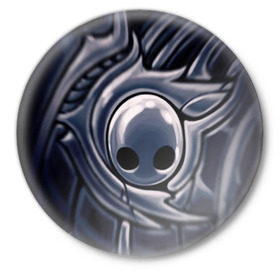 Значок с принтом Hollow Knight. в Курске,  металл | круглая форма, металлическая застежка в виде булавки | 3d | hollow knight | игра | полый рыцарь | холлоу найт