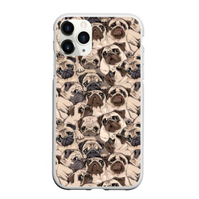 Чехол для iPhone 11 Pro Max матовый с принтом Мопсы в Курске, Силикон |  | animal | attractive face | breed | cute | dog | eyes | funny | look | pug | puppy | взгляд | глаза | животное | забавный | милый | мопс | порода | собака | щенок