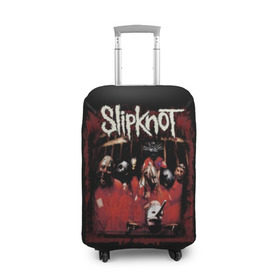 Чехол для чемодана 3D с принтом Slipknot в Курске, 86% полиэфир, 14% спандекс | двустороннее нанесение принта, прорези для ручек и колес | band | corey taylor | jim root | metal | mick thomson | music | official | альтернативный | глэм | готик | гранж | метал | музыка | пост | рок | слипкнот | хард