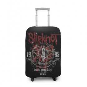 Чехол для чемодана 3D с принтом Slipknot в Курске, 86% полиэфир, 14% спандекс | двустороннее нанесение принта, прорези для ручек и колес | band | corey taylor | jim root | metal | mick thomson | music | official | альтернативный | глэм | готик | гранж | метал | музыка | пост | рок | слипкнот | хард