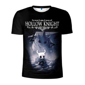 Мужская футболка 3D спортивная с принтом Hollow Knight в Курске, 100% полиэстер с улучшенными характеристиками | приталенный силуэт, круглая горловина, широкие плечи, сужается к линии бедра | hallownest | hollow knight | the knight | игры | компьютерная игра | реймер | рыцарь