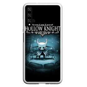 Чехол для Honor 20 с принтом Hollow Knight в Курске, Силикон | Область печати: задняя сторона чехла, без боковых панелей | Тематика изображения на принте: hallownest | hollow knight | the knight | игры | компьютерная игра | реймер | рыцарь