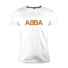Мужская футболка премиум с принтом ABBA в Курске, 92% хлопок, 8% лайкра | приталенный силуэт, круглый вырез ворота, длина до линии бедра, короткий рукав | Тематика изображения на принте: абба | агнета | анни фрид | брур | бьорн | коллектив | музыка | швеция